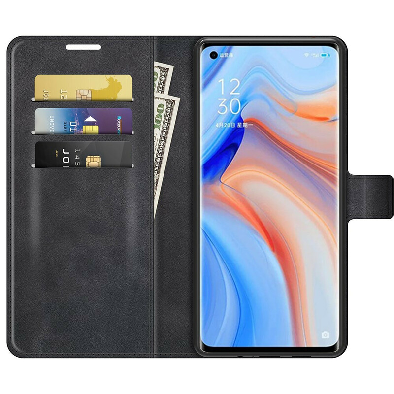 Housse Oppo Find X3 Neo Effet Cuir Slim Extrême