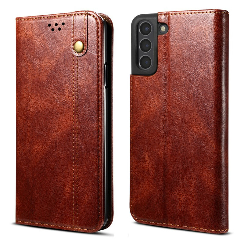 Flip Cover Samsung Galaxy S21 FE Simili Cuir Ciré Flip Cover Samsung Galaxy S21 FE Simili Cuir Ciré