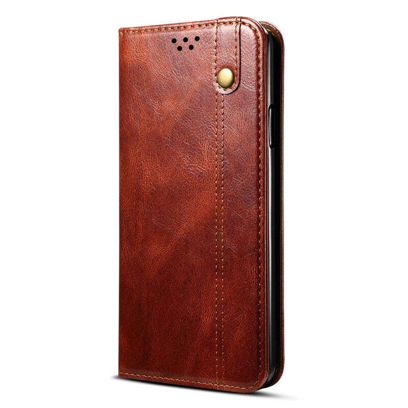 Flip Cover Samsung Galaxy S21 FE Simili Cuir Ciré Flip Cover Samsung Galaxy S21 FE Simili Cuir Ciré
