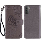 Housse Samsung Galaxy S21 FE Hibou Mandala et Lanière