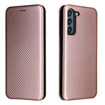 Flip Cover Samsung Galaxy S21 FE Fibre Carbone