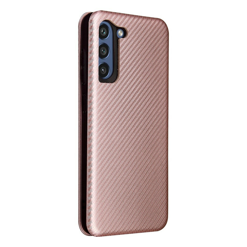 Flip Cover Samsung Galaxy S21 FE Fibre Carbone