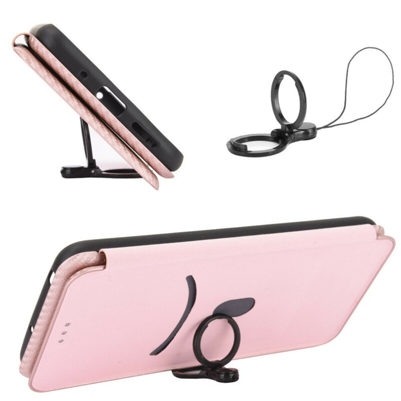 Flip Cover Samsung Galaxy S21 FE Fibre Carbone Flip Cover Samsung Galaxy S21 FE Fibre Carbone