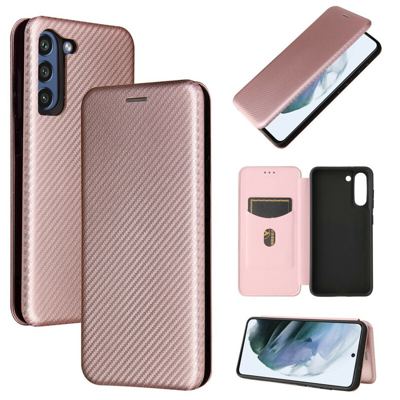 Flip Cover Samsung Galaxy S21 FE Fibre Carbone Flip Cover Samsung Galaxy S21 FE Fibre Carbone