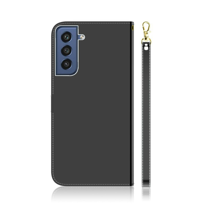 Housse Samsung Galaxy S21 FE Simili Cuir Couverture MIroir Housse Samsung Galaxy S21 FE Simili Cuir Couverture MIroir
