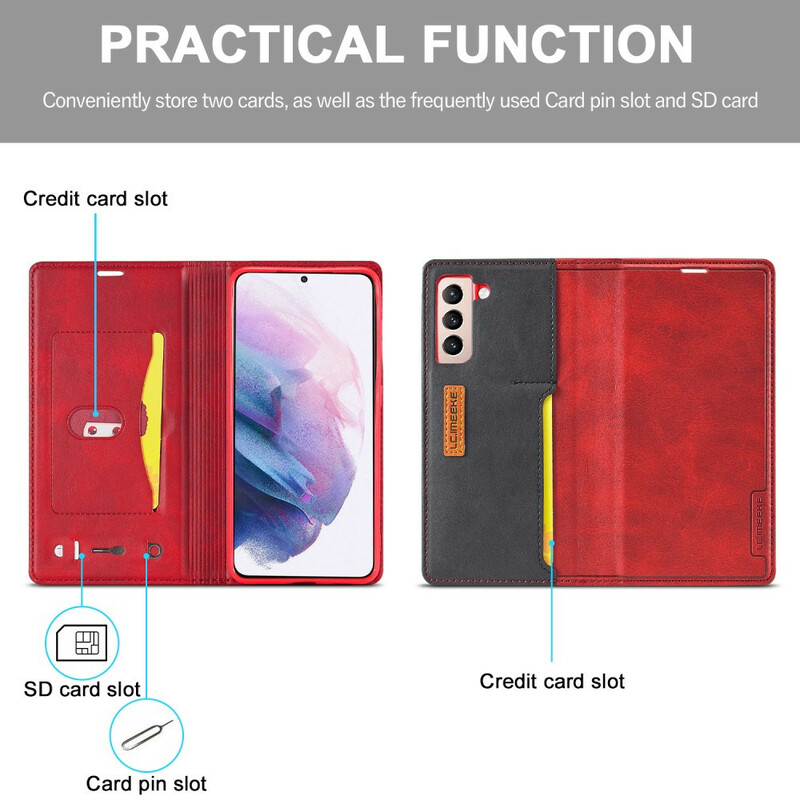 Flip Cover Samsung Galaxy S21 FE LC001 Series LC.IMEEKE Ma Coque