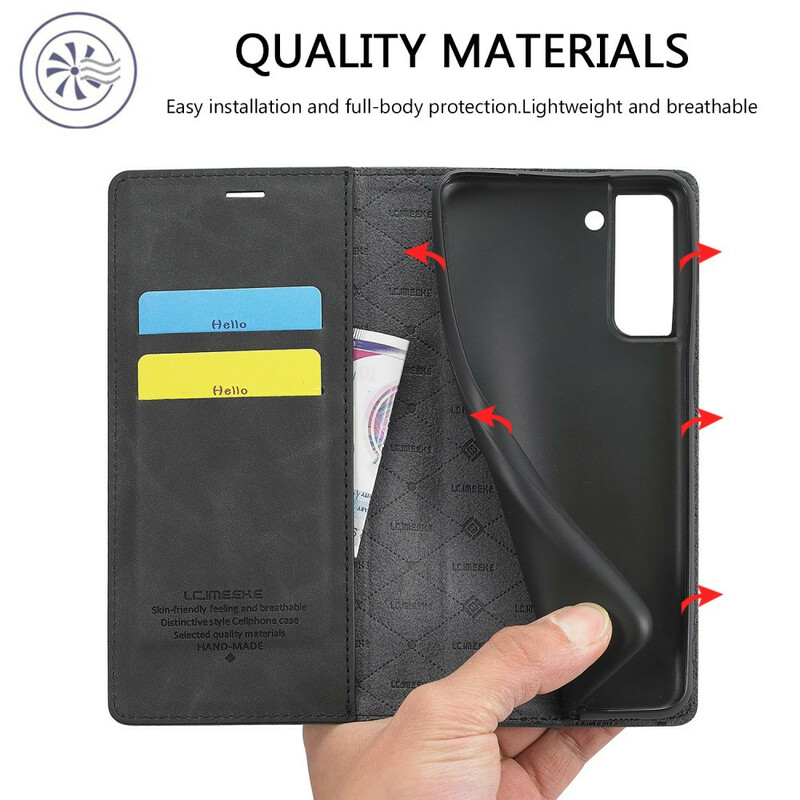 Flip Cover Samsung Galaxy S21 FE LC.IMEEKE Futur Flip Cover Samsung Galaxy S21 FE LC.IMEEKE Futur