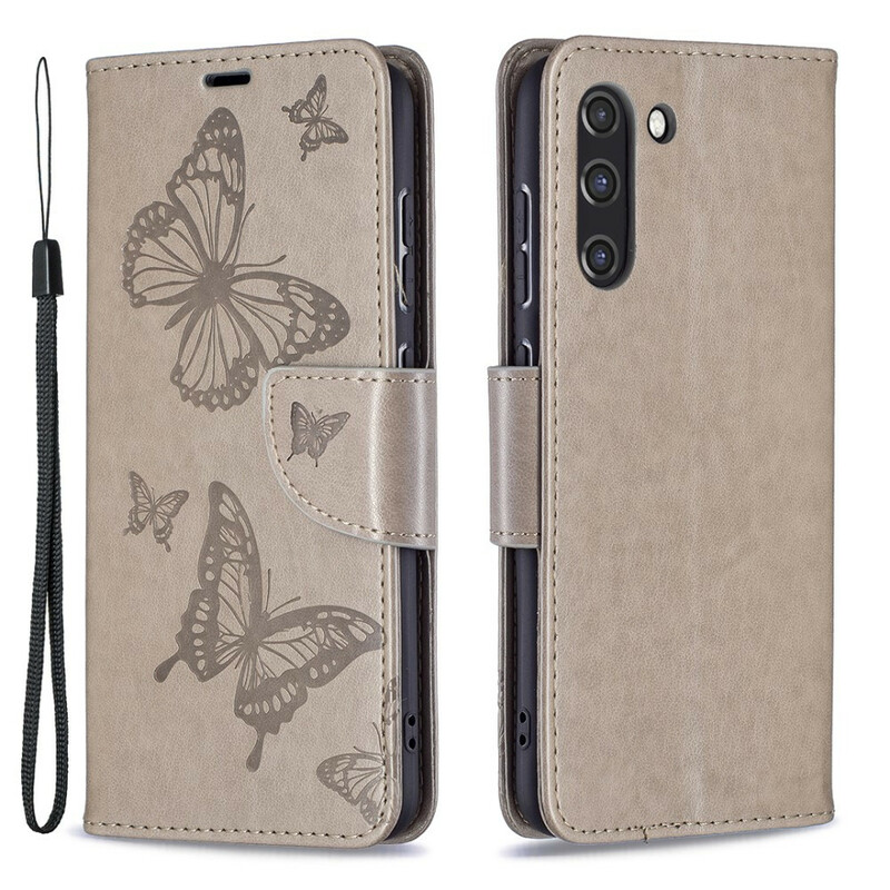 Housse Samsung Galaxy S21 FE Les Papillons en Vol avec Lanière Housse Samsung Galaxy S21 FE Les Papillons en Vol avec Lanière