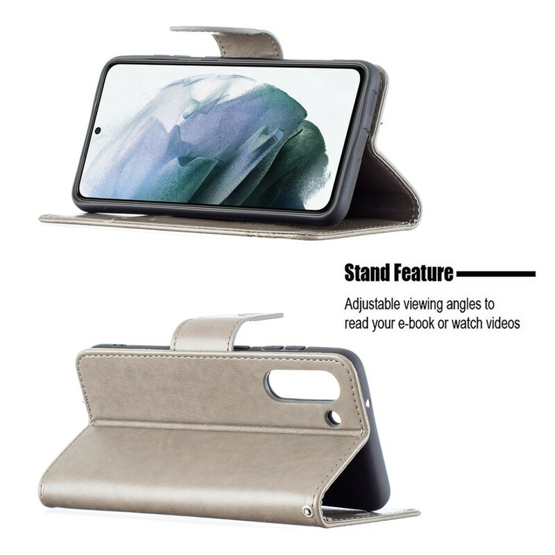 Housse Samsung Galaxy S21 FE Les Papillons en Vol avec Lanière Housse Samsung Galaxy S21 FE Les Papillons en Vol avec Lanière