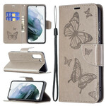 Housse Samsung Galaxy S21 FE Les Papillons en Vol avec Lanière Housse Samsung Galaxy S21 FE Les Papillons en Vol avec Lanière