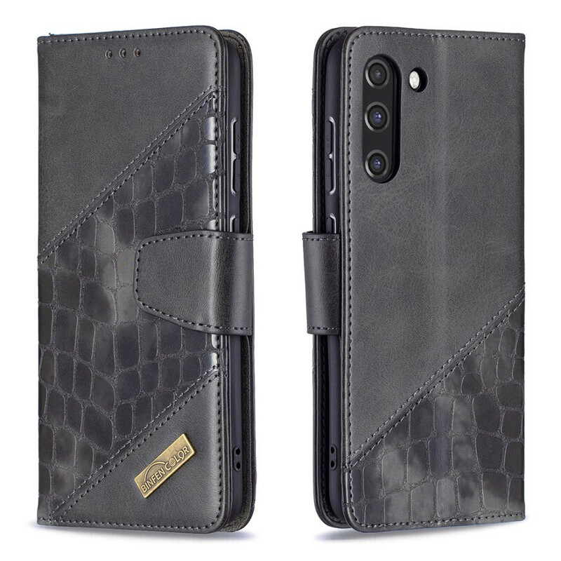 Housse Samsung Galaxy S21 FE Effet Peau de Crocodile Classique Housse Samsung Galaxy S21 FE Effet Peau de Crocodile Classique