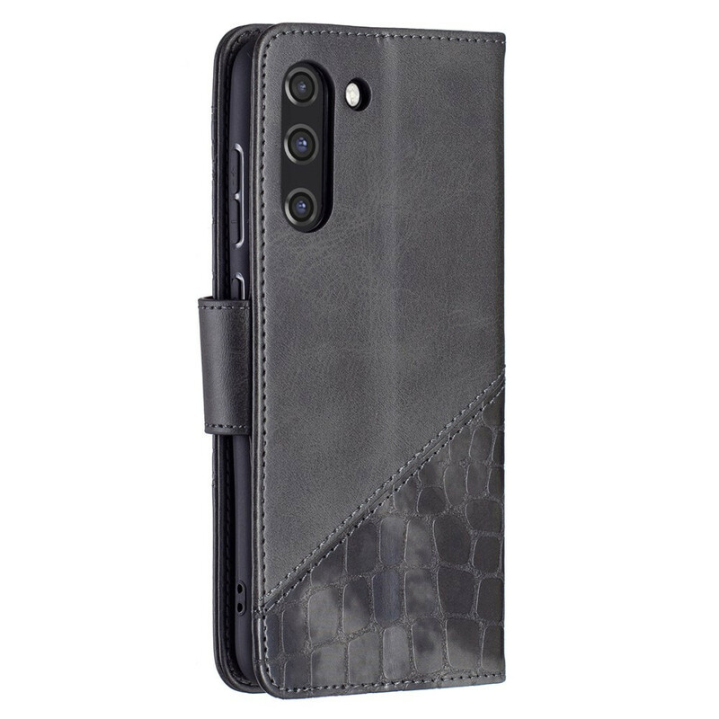 Housse Samsung Galaxy S21 FE Effet Peau de Crocodile Classique Housse Samsung Galaxy S21 FE Effet Peau de Crocodile Classique