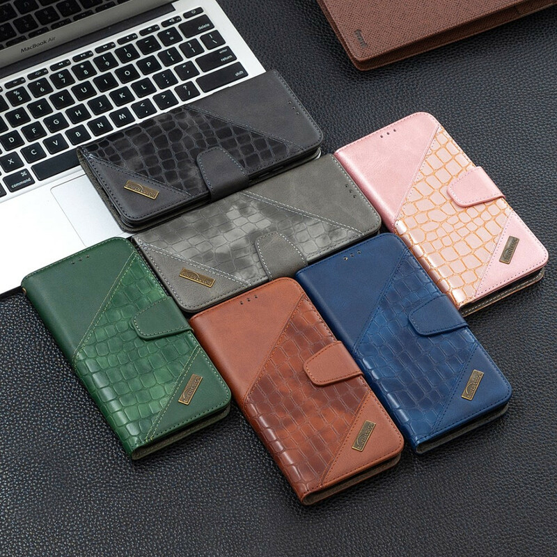 Housse Samsung Galaxy S21 FE Effet Peau de Crocodile Classique Housse Samsung Galaxy S21 FE Effet Peau de Crocodile Classique