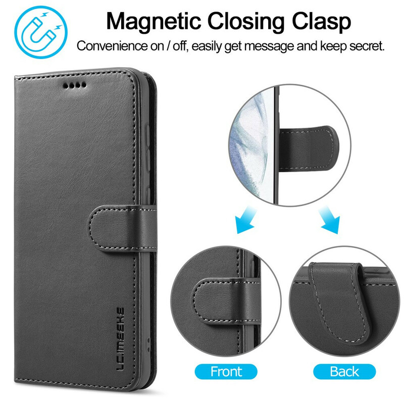 Housse Samsung Galaxy S21 FE LC.IMEEKE Effet Cuir Housse Samsung Galaxy S21 FE LC.IMEEKE Effet Cuir