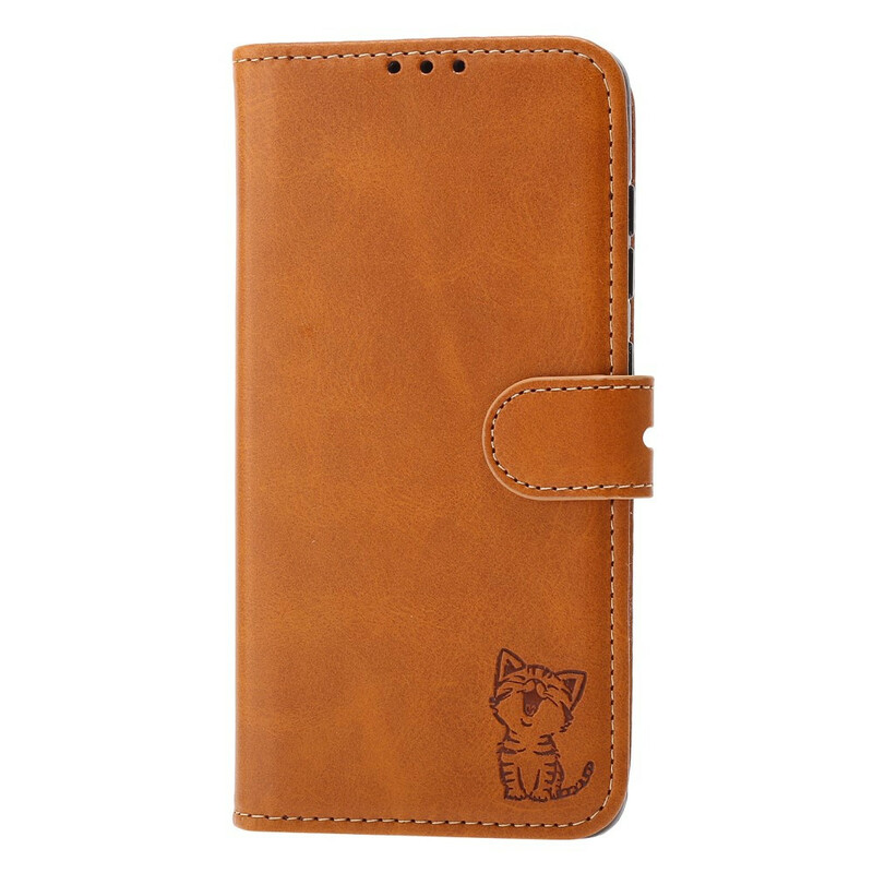 Housse Huawei P50 Pro Simili Cuir Chaton Housse Huawei P50 Pro Simili Cuir Chaton