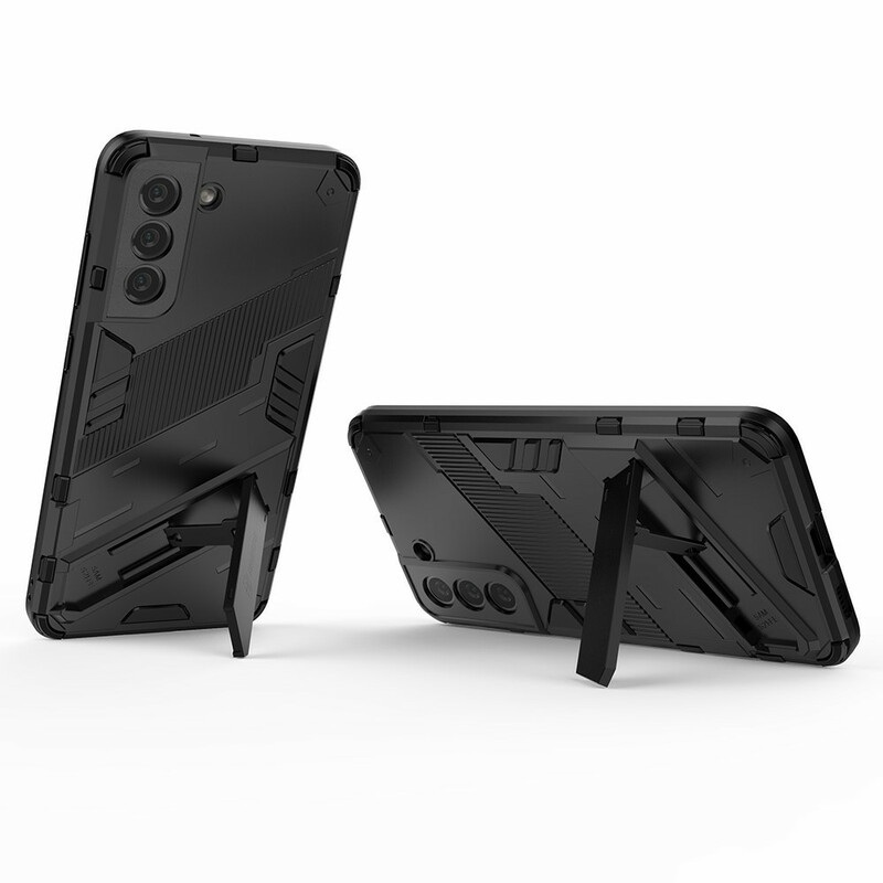 Coque Samsung Galaxy S21 FE Support Amovible Deux Positions Mains Libres Coque Samsung Galaxy S21 FE Support Amovible Deux Positions Mains Libres