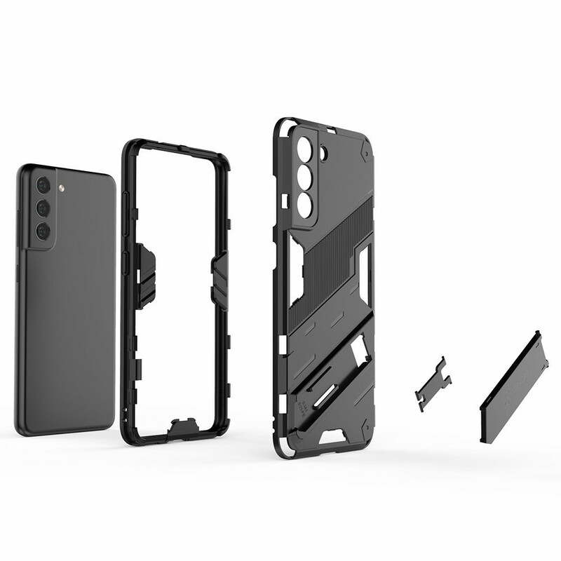 Coque Samsung Galaxy S21 FE Support Amovible Deux Positions Mains Libres Coque Samsung Galaxy S21 FE Support Amovible Deux Positions Mains Libres
