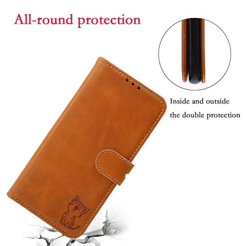 Housse Huawei P50 Pro Simili Cuir Chaton Housse Huawei P50 Pro Simili Cuir Chaton