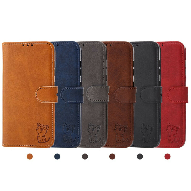 Housse Huawei P50 Pro Simili Cuir Chaton Housse Huawei P50 Pro Simili Cuir Chaton