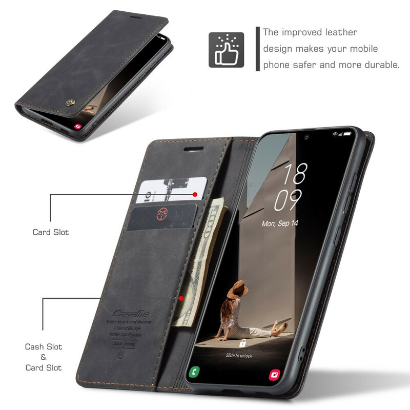 Flip Cover Samsung Galaxy S21 FE CASEME Simili Cuir Flip Cover Samsung Galaxy S21 FE CASEME Simili Cuir