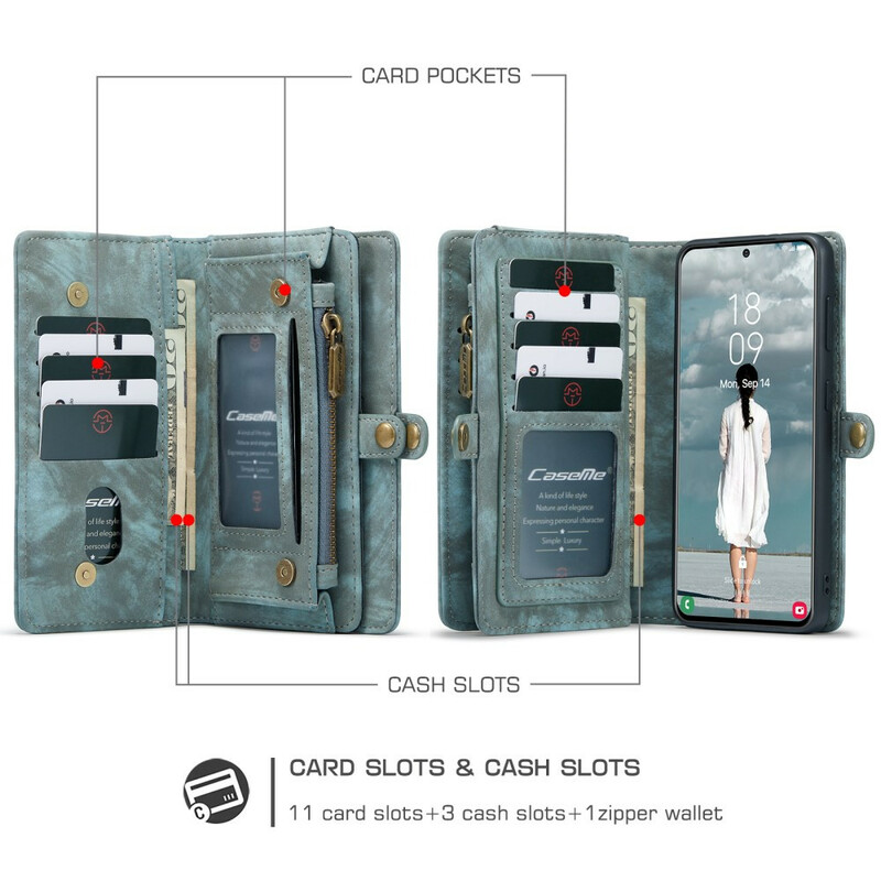 Flip Cover Samsung Galaxy S21 FE CASEME Portefeuille et Coque Flip Cover Samsung Galaxy S21 FE CASEME Portefeuille et Coque