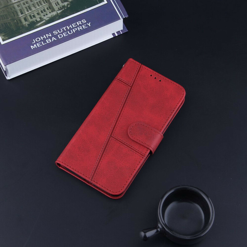Housse Samsung Galaxy A02s Effet Cuir Géo à Lanière