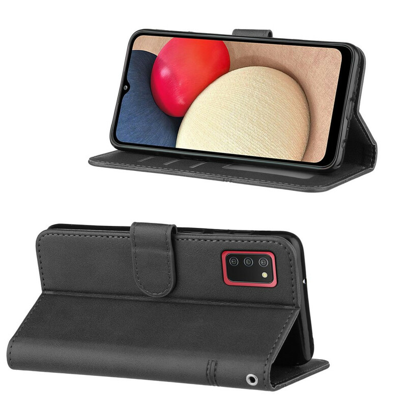 Housse Samsung Galaxy A02s Effet Cuir Géo à Lanière Housse Samsung Galaxy A02s Effet Cuir Géo à Lanière
