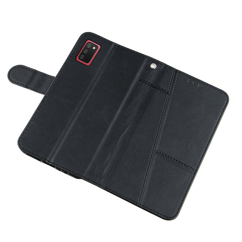 Housse Samsung Galaxy A02s Effet Cuir Géo à Lanière Housse Samsung Galaxy A02s Effet Cuir Géo à Lanière