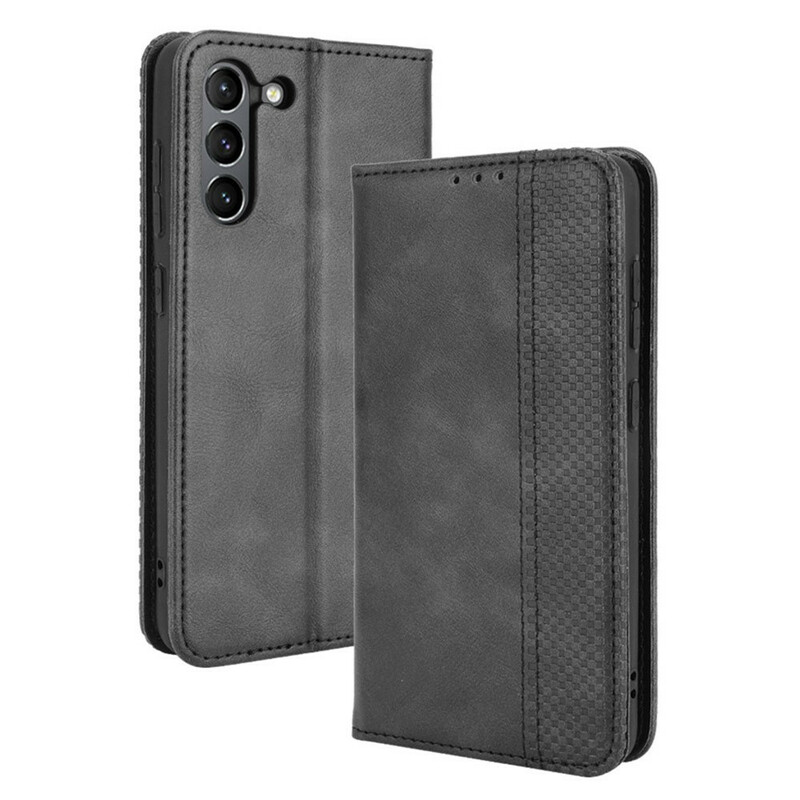 Flip Cover Samsung Galaxy S21 FE Effet Cuir Vintage Stylisé Flip Cover Samsung Galaxy S21 FE Effet Cuir Vintage Stylisé