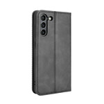 Flip Cover Samsung Galaxy S21 FE Effet Cuir Vintage Stylisé Flip Cover Samsung Galaxy S21 FE Effet Cuir Vintage Stylisé