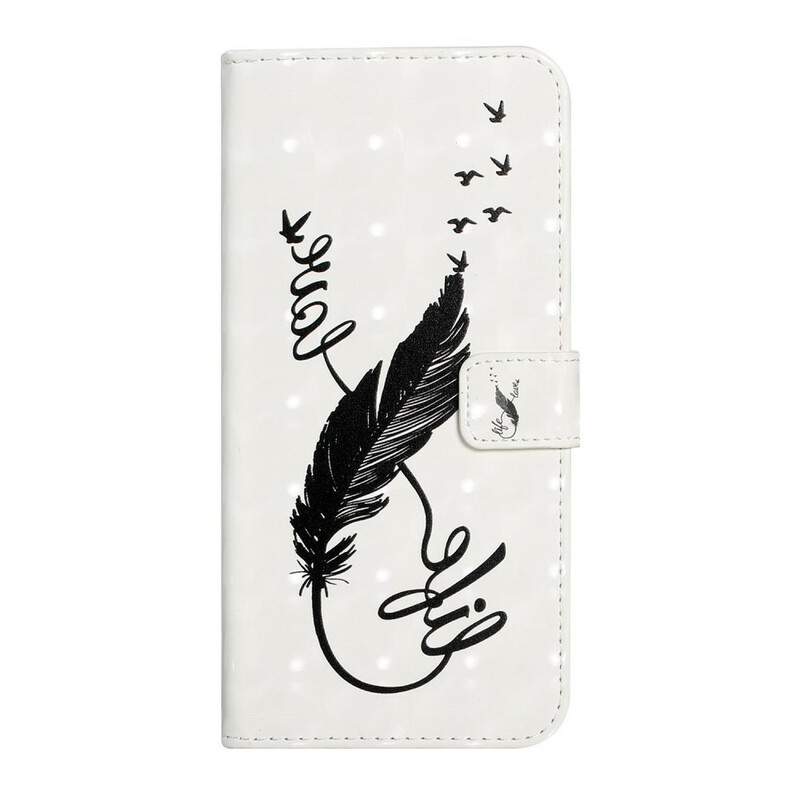 Housse Samsung Galaxy A02s Plume Life and Love Housse Samsung Galaxy A02s Plume Life and Love