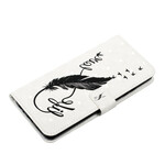 Housse Samsung Galaxy A02s Plume Life and Love Housse Samsung Galaxy A02s Plume Life and Love