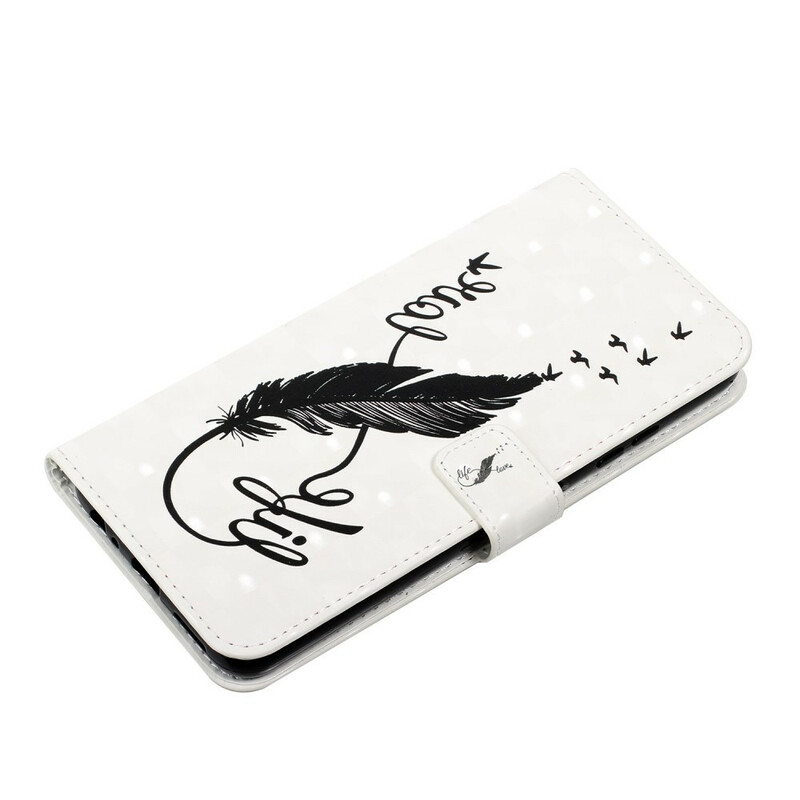 Housse Samsung Galaxy A02s Plume Life and Love Housse Samsung Galaxy A02s Plume Life and Love