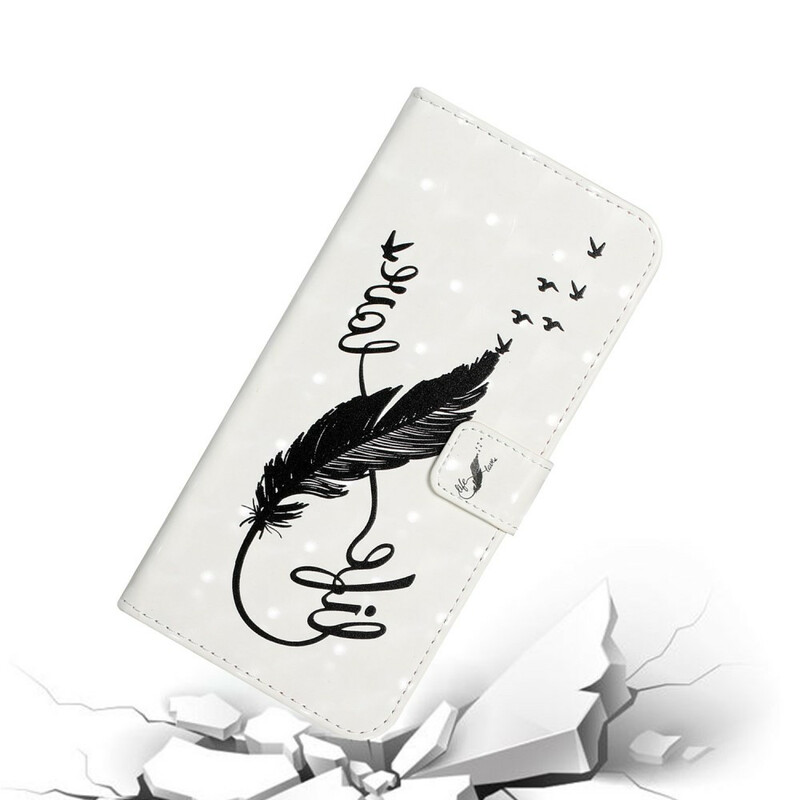 Housse Samsung Galaxy A02s Plume Life and Love Housse Samsung Galaxy A02s Plume Life and Love
