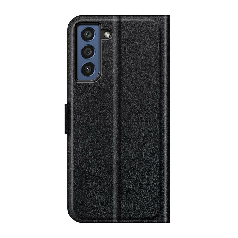 Housse Samsung Galaxy S21 FE Simili Cuir Litchi Classique Housse Samsung Galaxy S21 FE Simili Cuir Litchi Classique