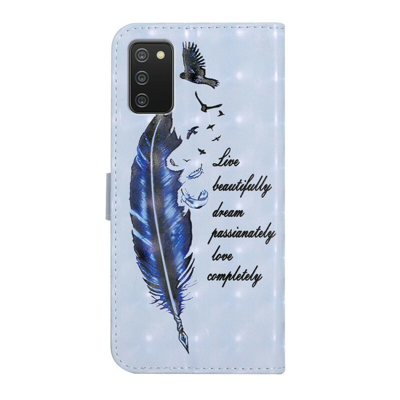 Housse Samsung Galaxy A02s Plume Before You Fly
