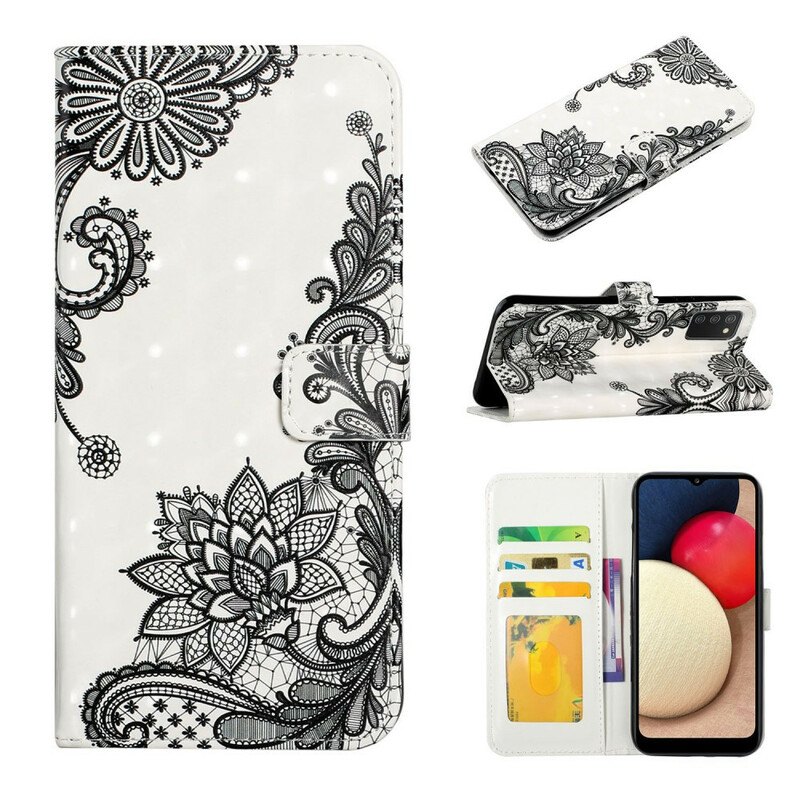 Housse Samsung Galaxy A02s Dentelle à Lanière Amovible Housse Samsung Galaxy A02s Dentelle à Lanière Amovible
