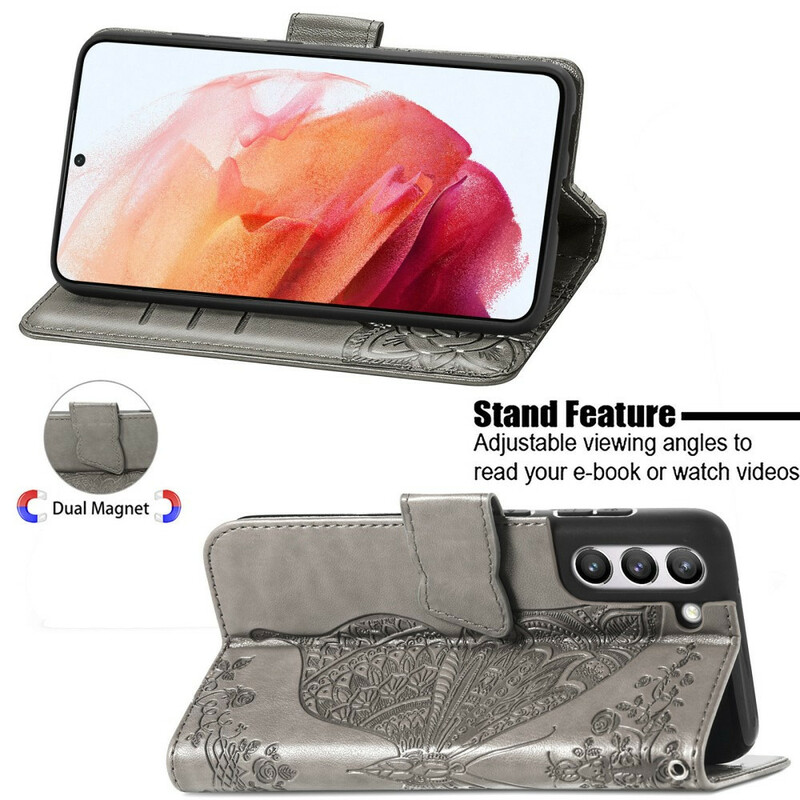 Housse Samsung Galaxy S21 FE Demi Papillons Housse Samsung Galaxy S21 FE Demi Papillons
