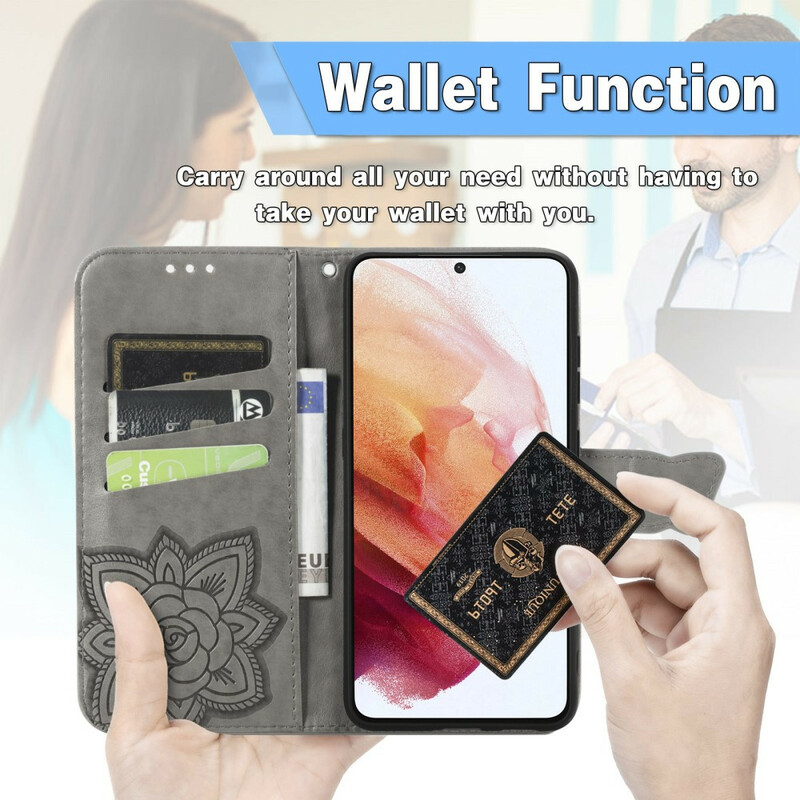 Housse Samsung Galaxy S21 FE Demi Papillons Housse Samsung Galaxy S21 FE Demi Papillons