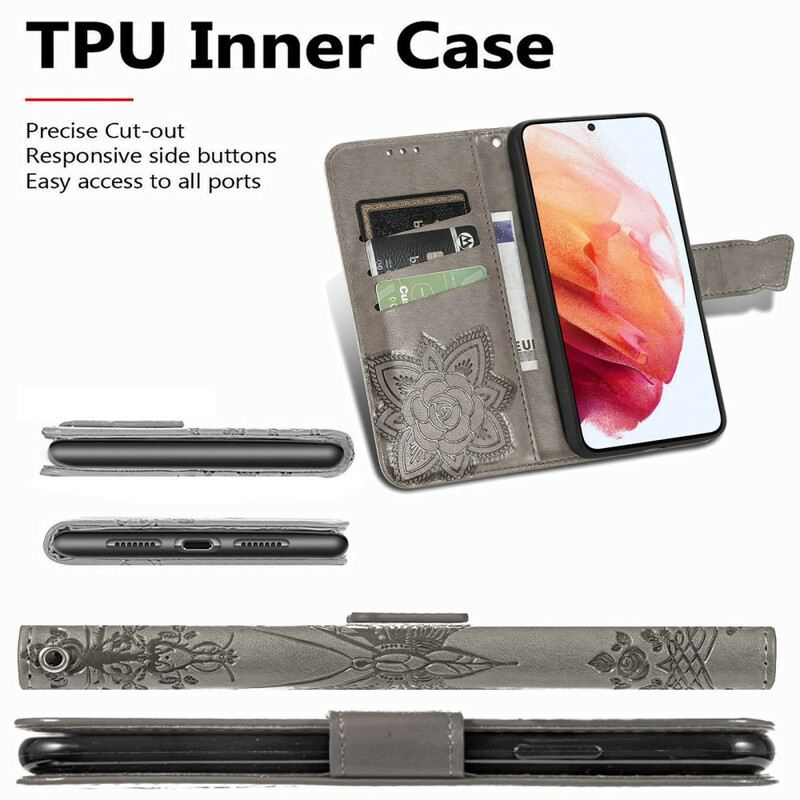 Housse Samsung Galaxy S21 FE Demi Papillons Housse Samsung Galaxy S21 FE Demi Papillons