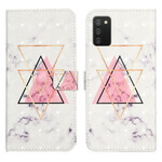 Housse Samsung Galaxy A02s Triangle en paillettes