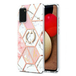 Coque Samsung Galaxy A02s Marbre Géométrique avec Anneau-Support Coque Samsung Galaxy A02s Marbre Géométrique avec Anneau-Support