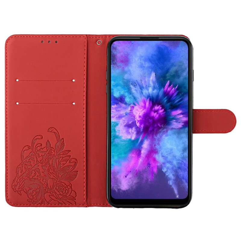 Housse Samsung Galaxy A02s Tigre Baroque à Lanière Housse Samsung Galaxy A02s Tigre Baroque à Lanière