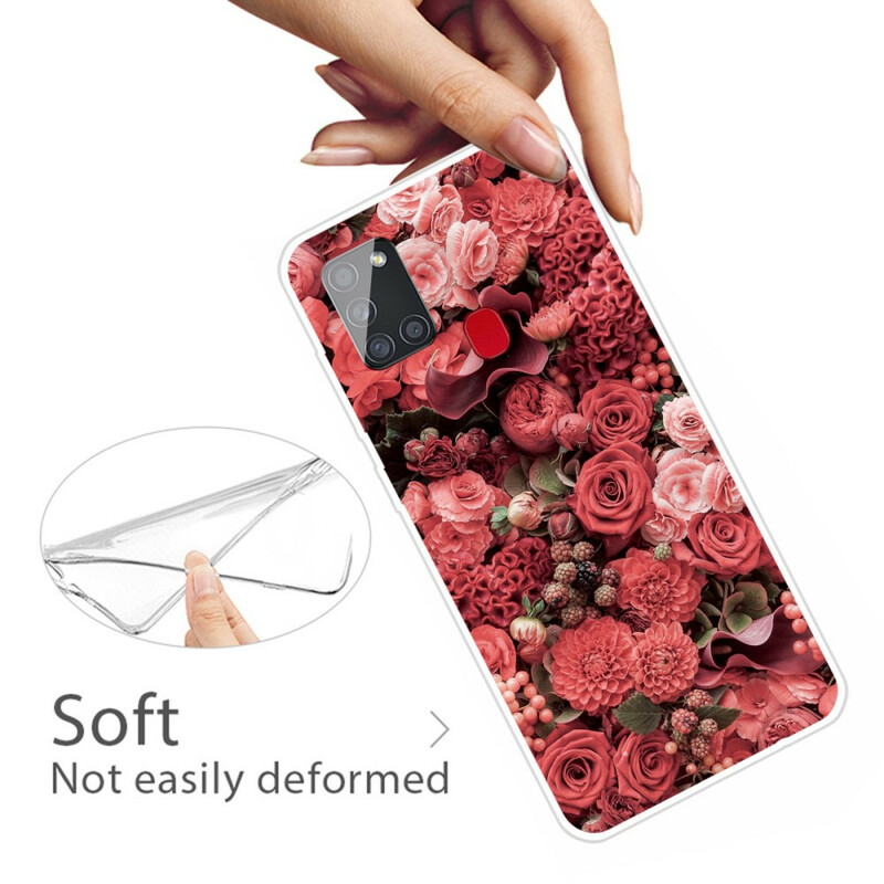 Coque Samsung Galaxy A21s Fleurs Intense