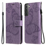Housse Samsung Galaxy S21 FE Papillons Géants à Lanière Housse Samsung Galaxy S21 FE Papillons Géants à Lanière