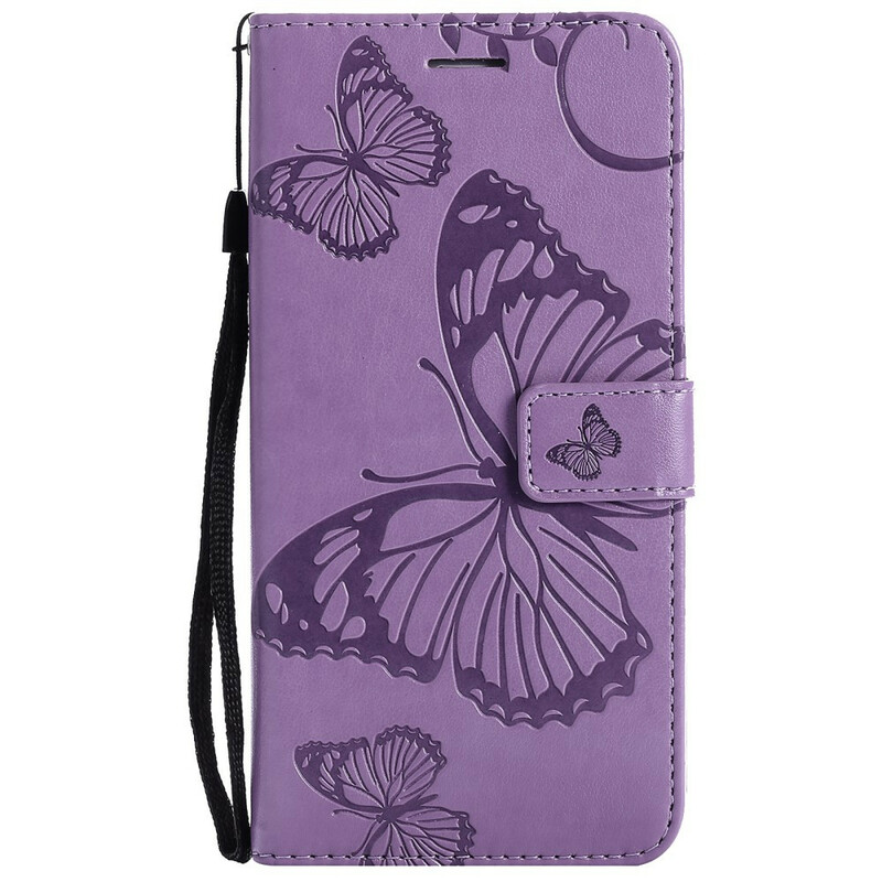 Housse Samsung Galaxy S21 FE Papillons Géants à Lanière Housse Samsung Galaxy S21 FE Papillons Géants à Lanière