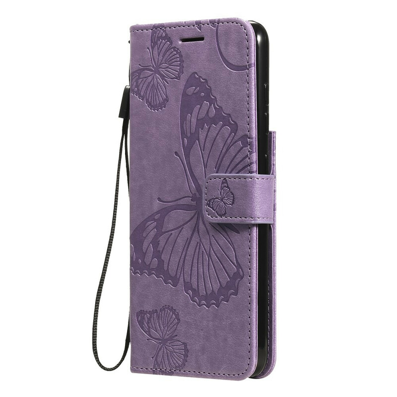 Housse Samsung Galaxy S21 FE Papillons Géants à Lanière Housse Samsung Galaxy S21 FE Papillons Géants à Lanière