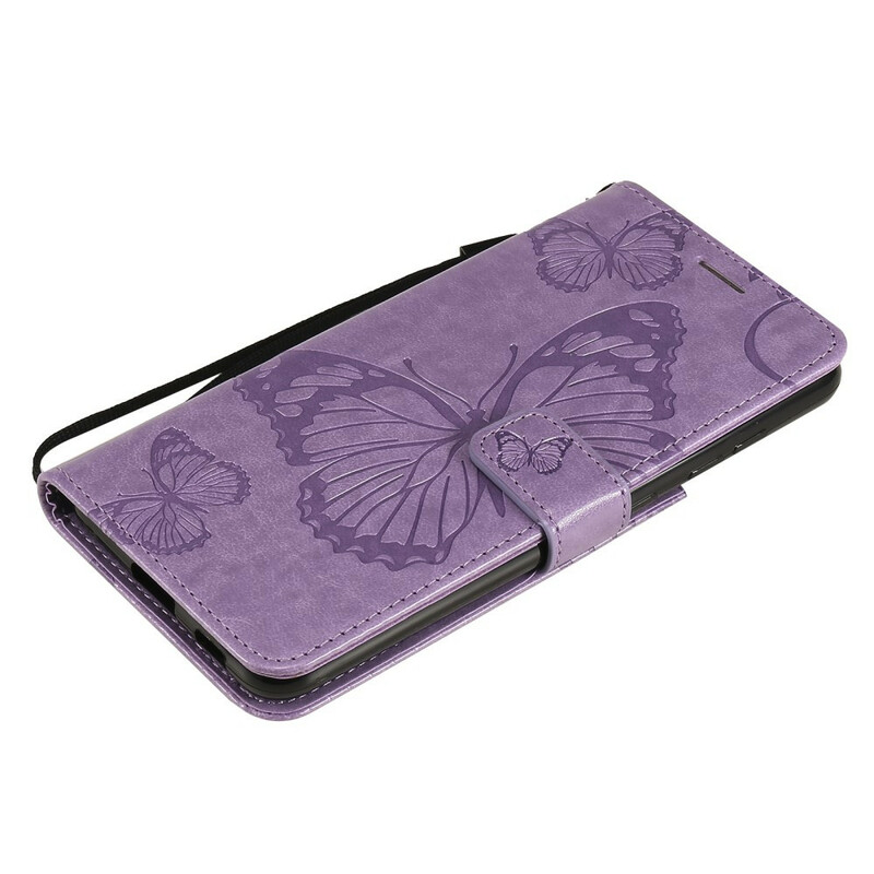 Housse Samsung Galaxy S21 FE Papillons Géants à Lanière Housse Samsung Galaxy S21 FE Papillons Géants à Lanière