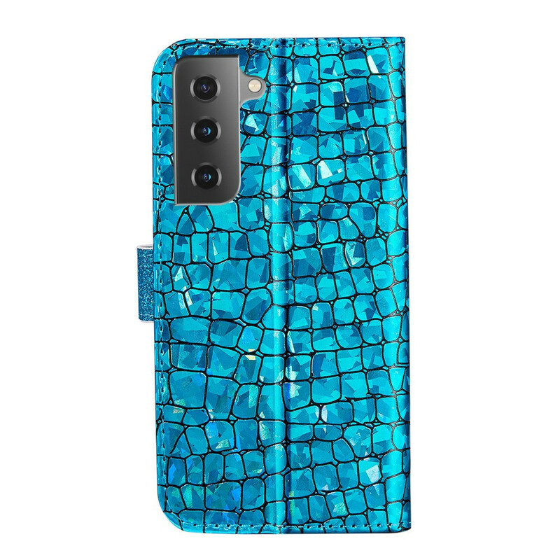 Housse Samsung Galaxy S21 FE Croco Diamants Housse Samsung Galaxy S21 FE Croco Diamants