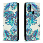 Flip Cover Samsung Galaxy A21s Feuilles Flip Cover Samsung Galaxy A21s Feuilles